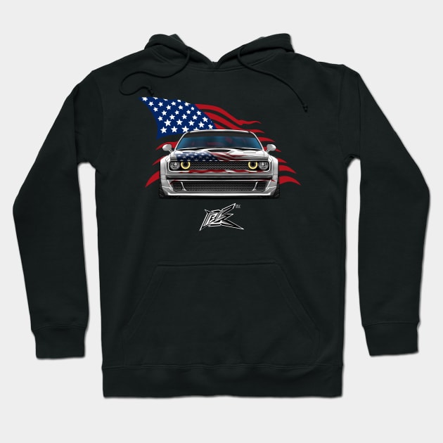 dodge challenger hellcat clinched widebody Hoodie by naquash